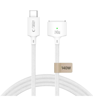 Baltas USB-C - Magsafe 3 140W 300cm laidas "Tech-Protect MMC01 Ultraboost Magnetic Macbook Cable"