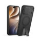 Matinis juodas dėklas Apple iPhone 17 Pro / 18 Pro telefonui "Tech-Protect Kevlar Aura Magsafe"