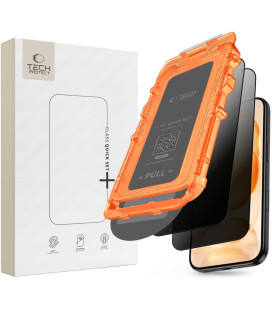 (Privacy) Apsauginis grūdintas stiklas Apple iPhone 18 Pro Max telefonui "Tech-Protect Quick Set Spy+ 2-Pack"