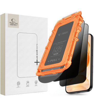 (Privacy) Apsauginis grūdintas stiklas Apple iPhone 18 Pro Max telefonui "Tech-Protect Quick Set Spy+ 2-Pack"