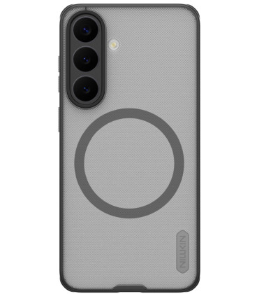 Juodas / skaidrus dėklas Samsung Galaxy S26 FE telefonui "Nillkin Super Frosted PRO Magnetic Back Cover"