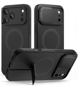 Juodas dėklas Apple iPhone 17 Pro / 18 Pro telefonui "Tech-Protect Kevlar Aura Magsafe"
