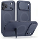 Mėlynas dėklas Apple iPhone 17 Pro / 18 Pro telefonui "Tech-Protect Kevlar Aura Magsafe"