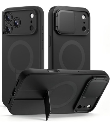 Juodas dėklas Apple iPhone 17 Pro Max / 18 Pro Max telefonui "Tech-Protect Kevlar Aura Magsafe"