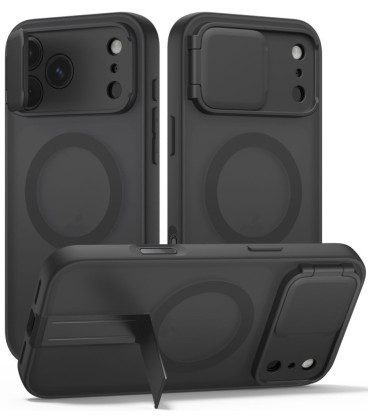 Matinis juodas dėklas Apple iPhone 17 Pro Max / 18 Pro Max telefonui "Tech-Protect Kevlar Aura Magsafe"