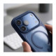 Mėlynas / skaidrus dėklas + stikliukai Apple iPhone 17 Pro Max / 18 Pro Max telefonui "Tech-Protect MagOne Magsafe CC"