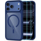 Mėlynas / skaidrus dėklas + stikliukai Apple iPhone 17 Pro / 18 Pro telefonui "Tech-Protect MagOne Magsafe CC"