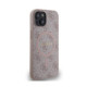 Rožinis dėklas Apple iPhone 14 telefonui "Guess PU Leather 4G Colored Ring MagSafe Case"