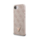 Rožinis dėklas Apple iPhone 16E / 17E telefonui "Guess PU Leather 4G Colored Ring MagSafe Case"
