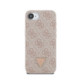 Rožinis dėklas Apple iPhone 16E / 17E telefonui "Guess PU Leather 4G Colored Ring MagSafe Case"
