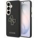 Juodas dėklas Samsung Galaxy S26 Plus telefonui "Guess PU Grained 4G Resin Metal Logo Case"