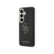 Juodas dėklas Samsung Galaxy S26 Plus telefonui "Guess PU Grained 4G Resin Metal Logo Case"