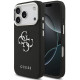 Juodas dėklas Apple iPhone 17 Pro telefonui "Guess PU Grained 4G Metal Logo Case"