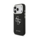 Juodas dėklas Apple iPhone 17 Pro telefonui "Guess PU Grained 4G Metal Logo Case"