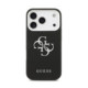 Juodas dėklas Apple iPhone 17 Pro telefonui "Guess PU Grained 4G Metal Logo Case"
