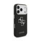 Juodas dėklas Apple iPhone 17 Pro telefonui "Guess PU Grained 4G Metal Logo Case"