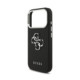 Juodas dėklas Apple iPhone 17 Pro telefonui "Guess PU Grained 4G Metal Logo Case"