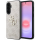Rožinis dėklas Samsung Galaxy A37 telefonui "Guess PU 4G Metal Logo Case"