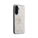 Rožinis dėklas Samsung Galaxy A37 telefonui "Guess PU 4G Metal Logo Case"