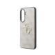 Rožinis dėklas Samsung Galaxy A37 telefonui "Guess PU 4G Metal Logo Case"