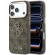 Rudas dėklas Apple iPhone 18 Pro telefonui "Guess PU 4G Resin Metal Logo Case"
