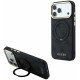 Juodas dėklas Apple iPhone 18 Pro telefonui "Guess PU 4G Ring Stand MagSafe Case"