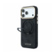 Juodas dėklas Apple iPhone 18 Pro telefonui "Guess PU 4G Ring Stand MagSafe Case"