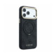 Juodas dėklas Apple iPhone 18 Pro telefonui "Guess PU 4G Ring Stand MagSafe Case"
