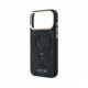 Juodas dėklas Apple iPhone 18 Pro telefonui "Guess PU 4G Ring Stand MagSafe Case"