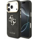 Juodas dėklas Apple iPhone 18 Pro telefonui "Guess PU Leather 4G Metal Logo Gold Frame Case"