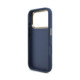 Mėlynas dėklas Apple iPhone 18 Pro telefonui "Guess PU Leather 4G Metal Logo Gold Frame Case"