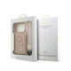 Rožinis dėklas Apple iPhone 18 Pro telefonui "Guess IML Flowers Allover Strap MagSafe Case"