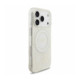 Baltas dėklas Apple iPhone 18 Pro telefonui "Guess IML Flowers Allover Strap MagSafe Case"