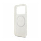 Baltas dėklas Apple iPhone 18 Pro telefonui "Guess IML Flowers Allover Strap MagSafe Case"