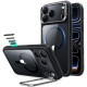 Juodas / skaidrus dėklas Apple iPhone 17 Pro Max / 18 Pro Max telefonui "ESR Classic Hybrid Kickstand Magsafe"