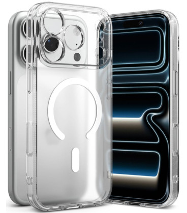 Matinis skaidrus dėklas Apple iPhone 17 Pro Max / 18 Pro Max telefonui "Ringke Fusion Magnetic Magsafe"