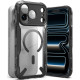 Juodas / skaidrus dėklas Apple iPhone 17 Pro / 18 Pro telefonui "Ringke Fusion X Magnetic Magsafe"