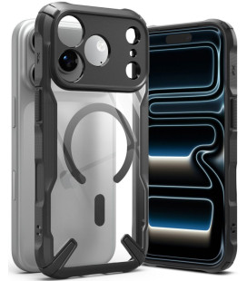 Juodas / skaidrus dėklas Apple iPhone 17 Pro / 18 Pro telefonui "Ringke Fusion X Magnetic Magsafe"