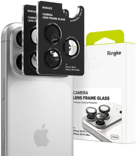 Juoda kameros apsauga Apple iPhone 18 Pro / 18 Pro Max telefonui "Ringke Camera Frame Protector 2-Pack"
