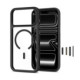 Juodas / skaidrus dėklas + stikliukai Apple iPhone 17 Pro / 18 Pro telefonui "Tech-Protect MagOne Magsafe CC"
