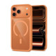 Oranžinis / skaidrus dėklas + stikliukai Apple iPhone 17 Pro / 18 Pro telefonui "Tech-Protect MagOne Magsafe CC"