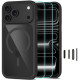 Juodas / skaidrus dėklas + stikliukai Apple iPhone 17 Pro Max / 18 Pro Max telefonui "Tech-Protect MagOne Magsafe CC"