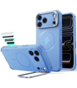 Šviesiai mėlynas dėklas Apple iPhone 17 Pro Max / 18 Pro Max telefonui "ESR Cyber Tough Kickstand Magsafe"