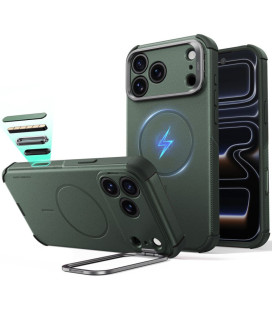 Žalias dėklas Apple iPhone 17 Pro Max / 18 Pro Max telefonui "ESR Cyber Tough Kickstand Magsafe"