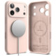 Rožinis / smėlio spalvos dėklas Apple iPhone 17 Pro / 18 Pro telefonui "Ringke Silicone Magnetic Magsafe"