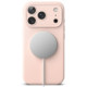 Rožinis / smėlio spalvos dėklas Apple iPhone 17 Pro / 18 Pro telefonui "Ringke Silicone Magnetic Magsafe"