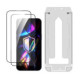 LCD apsauginis stikliukas (2 vnt.) su aplikatoriumi 3mk Hardy Hardura 9H Apple iPhone 17 Pro Max/18 Pro Max juodas