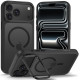 Matinis juodas dėklas Apple iPhone 17 Pro / 18 Pro telefonui "Tech-Protect MagStand Magsafe CC"