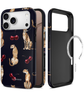 Dėklas Apple iPhone 17 Pro / 18 Pro telefonui "Tech-Protect Lamano Magsafe Midnight Cherry"