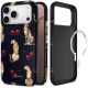 Dėklas Apple iPhone 17 Pro Max / 18 Pro Max telefonui "Tech-Protect Lamano Magsafe Midnight Cherry"